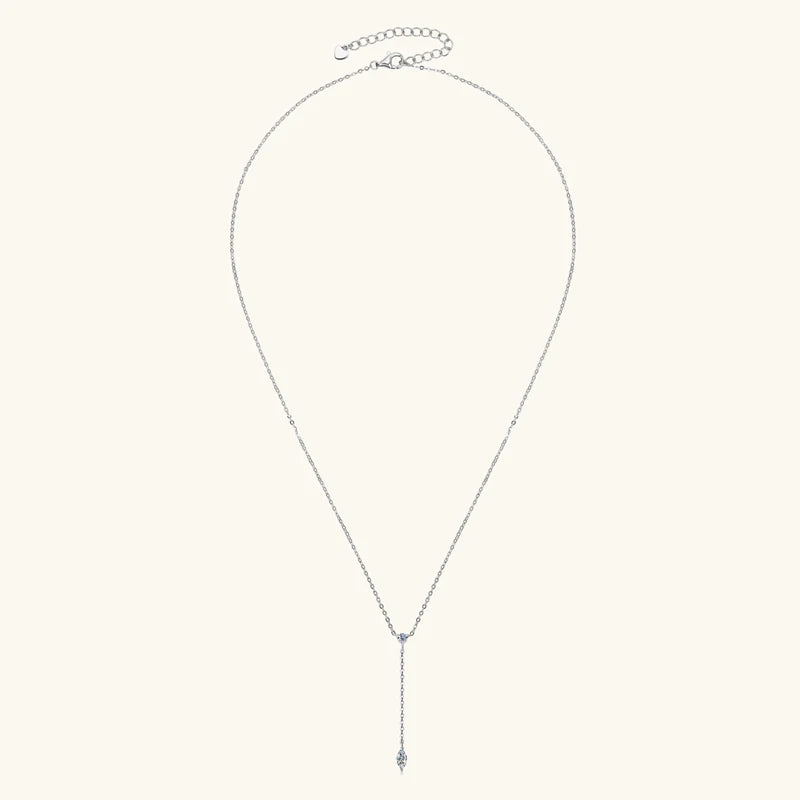Necklaces for Women Marquise Cut Round Cut Diamond Pendant Silver 925