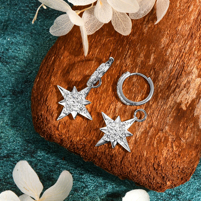 Star Drop Earrings for Women Luxury Design Jewelry