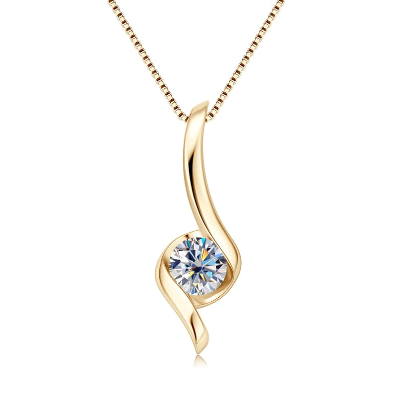 Twist Pendant Necklaces for Women 925 Sterling Silver Original Certified Accessories Jewelry