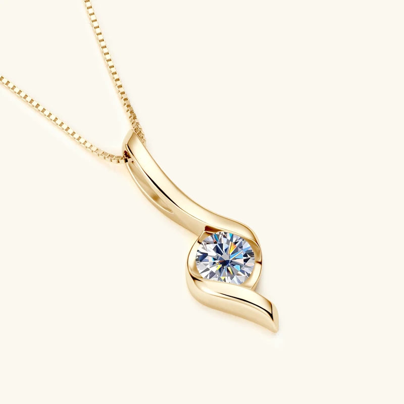 Twist Pendant Necklaces for Women 925 Sterling Silver Original Certified Accessories Jewelry