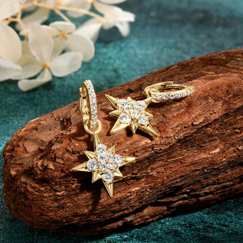 Star Drop Earrings for Women Luxury Design Jewelry