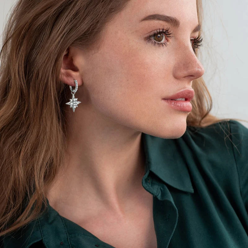 Star Drop Earrings for Women Luxury Design Jewelry