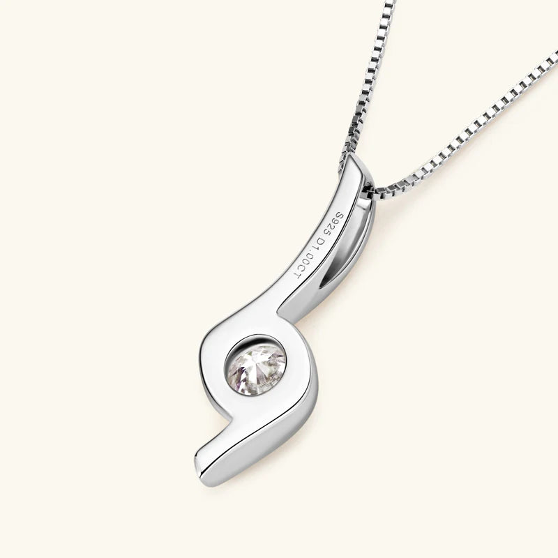 Twist Pendant Necklaces for Women 925 Sterling Silver Original Certified Accessories Jewelry