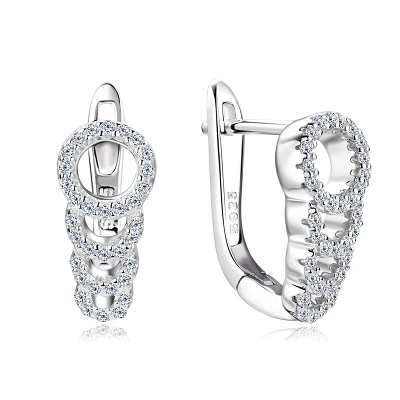 Earrings for Women Aesthetic 925 Silver Hoop Huggie Jewelry